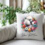 Personalised Poodle Summer Floral Dog Wreath Cushion And Mug Gift Bundle, thumbnail 4 of 4