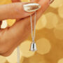 Sterling Silver Bell Charm Necklace, thumbnail 1 of 5