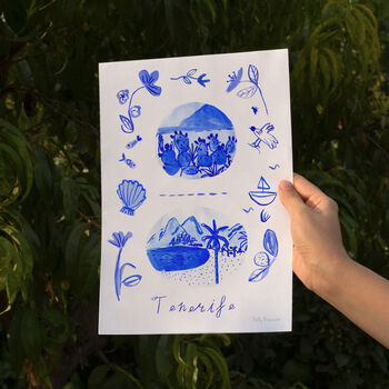 Scenes Of Tenerife Blue Tile Inspired Travel Print, 8 of 12