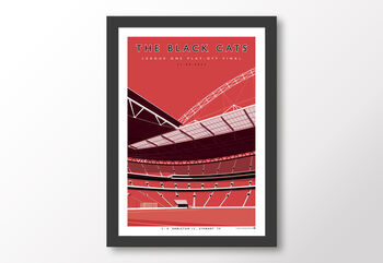 Sunderland The Black Cats Wembley Poster, 8 of 8