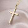 Personalised Large 9ct Gold Cross Necklace, thumbnail 1 of 10