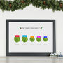 Personalised 'Brussels' Family Funny Christmas Print, thumbnail 1 of 2