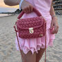 Personalised Alisha Crotchet Woven Cross Body Bag, thumbnail 2 of 6