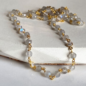 Sparkly Labradorite Rosary Necklace, 2 of 8