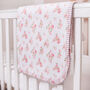 Super Soft Polar Fleece Rose Floral Baby Blanket, thumbnail 1 of 3