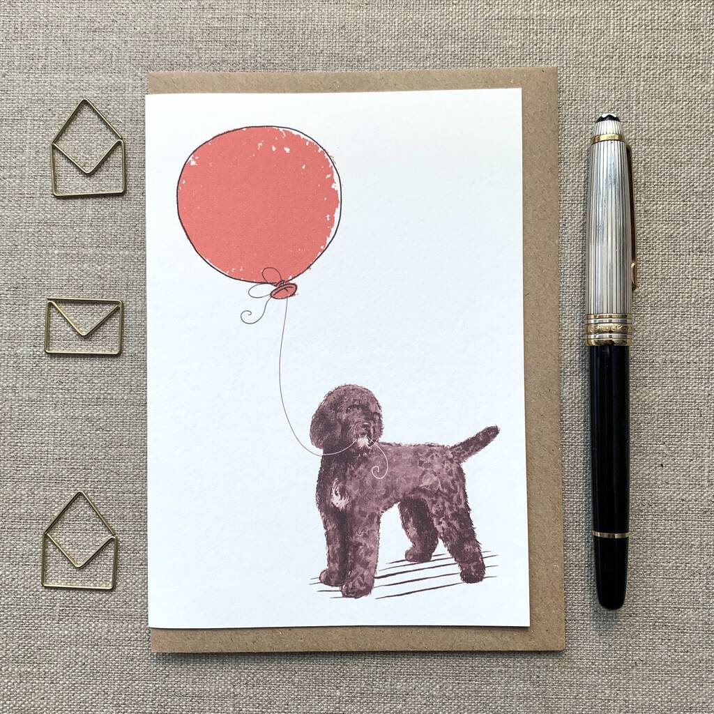 Personalised Barbet Dog Birthday Card, 1 of 6