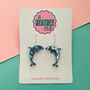 Mini Dolphin Glitter Resin Earrings, thumbnail 1 of 2