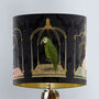 Parrot Swings Lampshade, On Charcoal, thumbnail 3 of 10