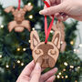 Dog Breed Wooden Natural Hanging Christmas Decoration, thumbnail 1 of 12