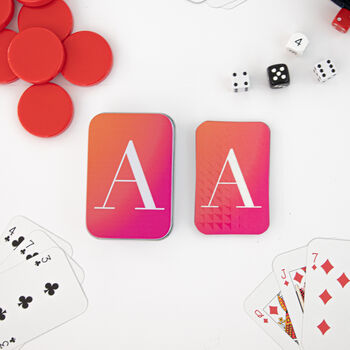 Personalised Pink Spot Uv Playing Cards In A Tin, 3 of 7