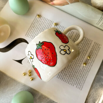 Strawberry Ceramic Coffee Mug, 4 of 4