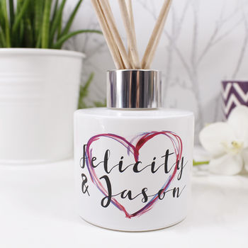 Personalised Inky Heart Reed Diffuser, 3 of 7