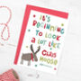 Funny 'Chris Moose' Christmas Pun Card, thumbnail 2 of 3