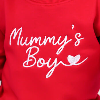 Valentines 'Mummy's Boy/Girl' Embroidered Sweatshirt, 2 of 5