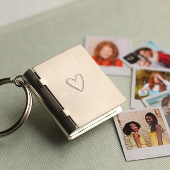 Engraved Symbol Silver Plated Family Album Keyring, 2 of 11