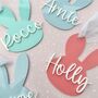 Easter Gift Tag, Personalised Acrylic Basket Tag, thumbnail 1 of 3
