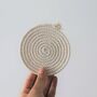 Pure White Cotton Rope Coaster, thumbnail 2 of 4