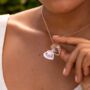 Mother Of Pearl Heart Locket 18 K Rose Gold Plate, thumbnail 2 of 11