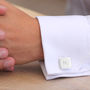 Square Sterling Silver 'Secret Message' Cufflinks, thumbnail 1 of 6