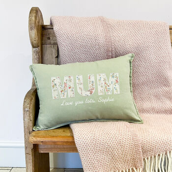 Personalised Mother's Day Appliqued Cushion, 2 of 6