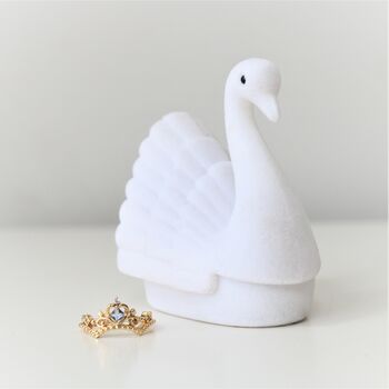 Princess Swan Ring Box With Crown Ring, 2 of 8