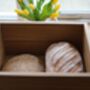 Personalised Wooden Bread Bin With Bread Board, thumbnail 4 of 4