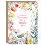 Elegant Wildflower Meadow Plants Niece Birthday Card, thumbnail 1 of 4