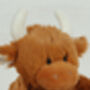 Scottish Highland Cow Brown Soother Comforter, Boxed, thumbnail 8 of 12