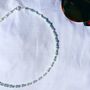 Dainty Light Blue Handmade Beaded Necklace, thumbnail 2 of 4