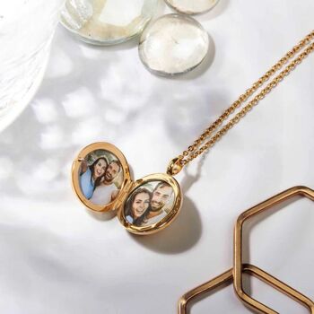 Personalised 18 K Gold Plated Round Zodiac Locket, 4 of 12