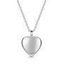 Scroll Heart Ashes Urn Necklace 925 Sterling Silver, thumbnail 5 of 5