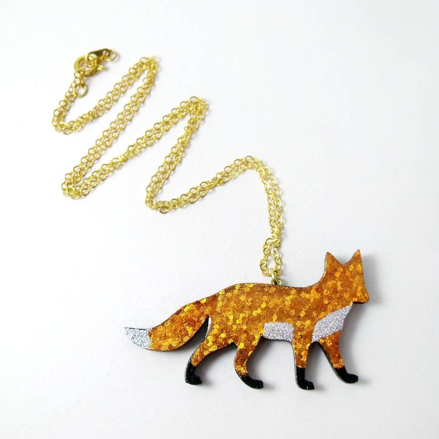 Wooden Fox Pendant Necklace, 1 of 7