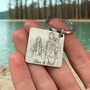 Custom Keyring – Personalised Line Art Portrait Of Couple, thumbnail 5 of 5