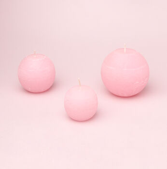 G Decor Georgia Light Pink Ombre Sphere Ball Candles, 7 of 9