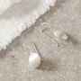 Silver Button Shaped Drop Earrings, thumbnail 9 of 9