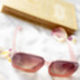Pink Rectangle Front Lens Side Texture Sunglasses, thumbnail 9 of 9