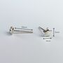 Sterling Silver Tiny Moon And Star Stud Earrings, thumbnail 7 of 7