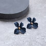 Hand Painted Flower Shaped Stud Earrings In Colours, thumbnail 5 of 11