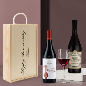 Personalised Amarone And Barolo Red Wine Gift Set, 3 of 7