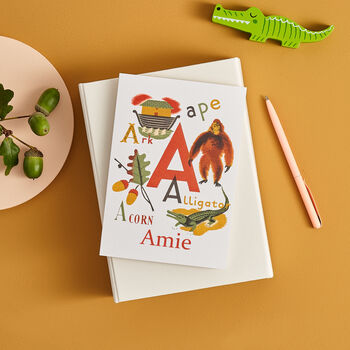 Personalised Children's Picture Alphabet Birthday Card, 2 of 12