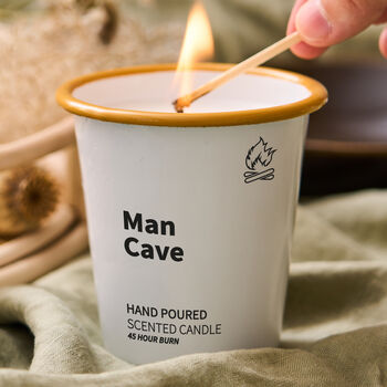 Personalised Man Cave Enamel Candle, 2 of 6