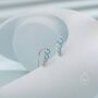 Sterling Silver Blue Opal Cluster Crawler Earrings, thumbnail 4 of 11