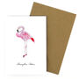 Flamboyance Chilean Flamingo Greetings Card, thumbnail 4 of 7