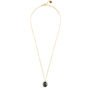 Beatrice Oval Gemstone Necklace Gold Plated Silver, thumbnail 6 of 12