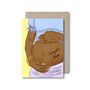 Pregnant Congrats Babe Black Greeting Card, thumbnail 2 of 2