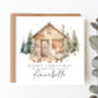 Personalised Christmas Woodland Cabin Scene Card, thumbnail 4 of 4