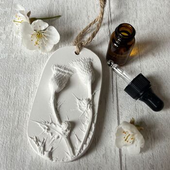 Thistle Car Air Freshener Botanical Hanging Diffuser, 3 of 4