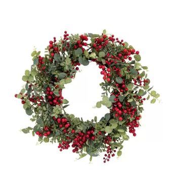 Windsor Wine Red Berry Wreath, 6 of 7