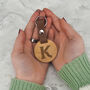 Personalised Wooden Initial Keyring, thumbnail 4 of 6