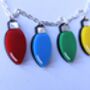 Christmas Lights Necklace On Acrylic And Silver Plated, thumbnail 5 of 9